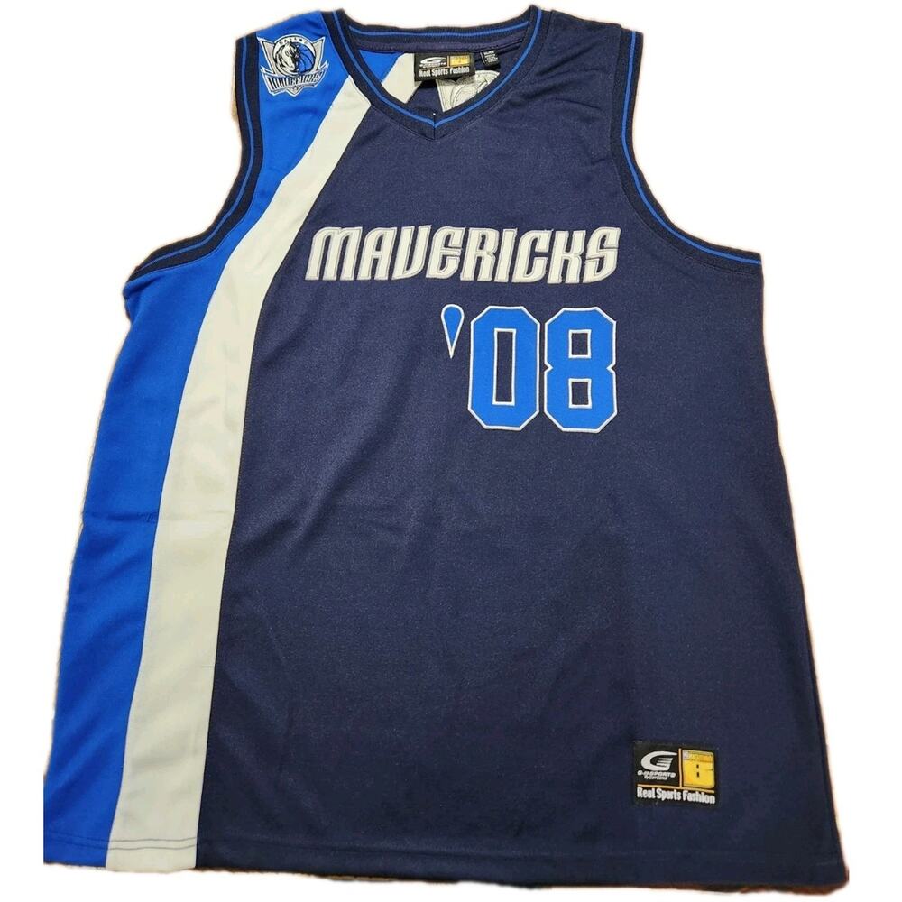 Dallas Mavericks 08 Real Sports Big Man Fashion XL Embroidered Jersey